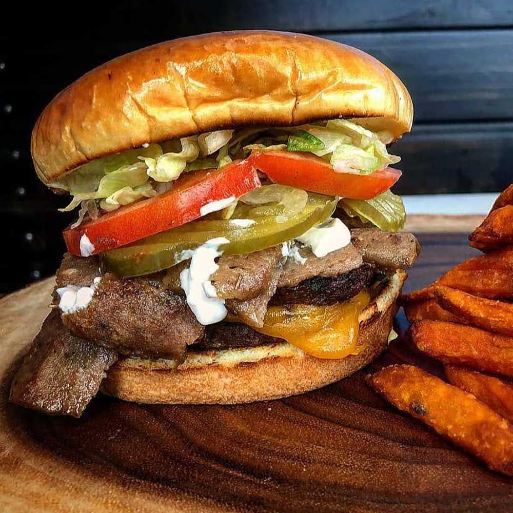 Double Gyros Cheeseburger
