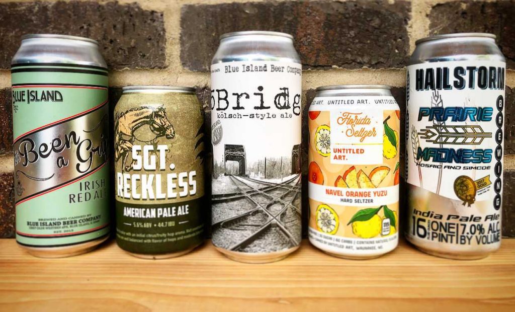 canned beer and seltzers