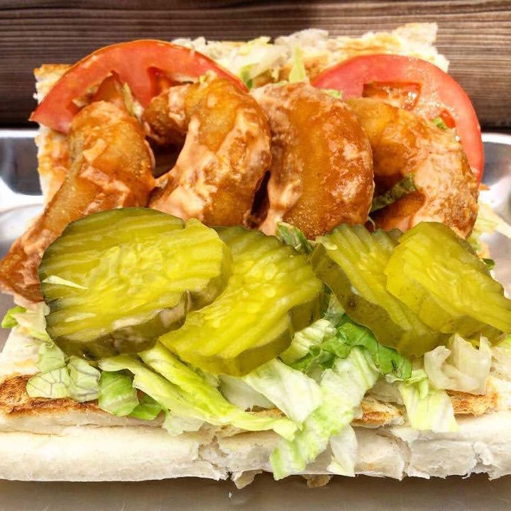 Vegan Shrimp Po Boy Sandwich